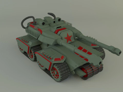 Apocalypse military Tank 3D Model