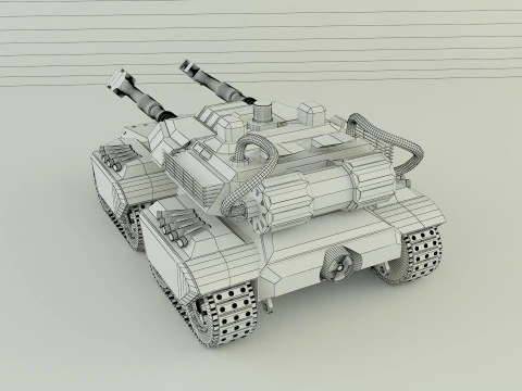 Apocalypse military Tank 3D Model
