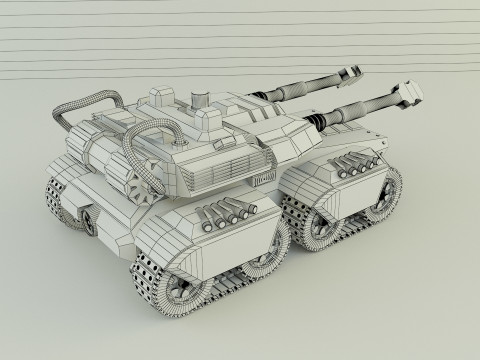 Apocalypse military Tank 3Dモデル