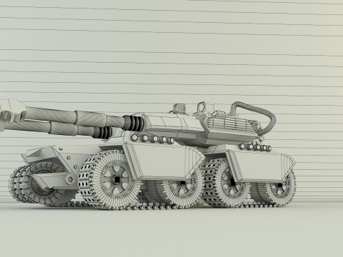 Apocalypse military Tank 3Dモデル