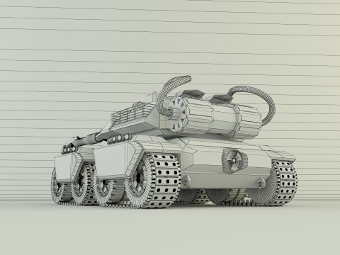 Apocalypse military Tank 3Dモデル