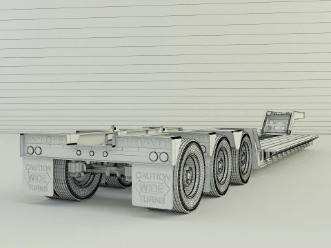 Low Boy Trailer 3D Model