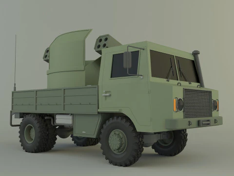 Truck rocket launcher 3D Model