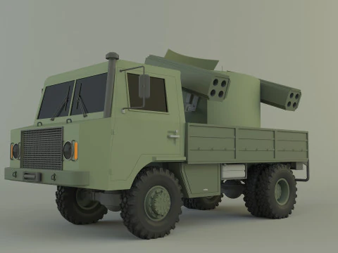 Truck rocket launcher 3D Model