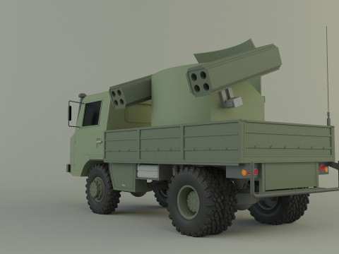 Truck rocket launcher 3D Модель