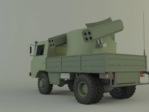 Truck rocket launcher 3D Model