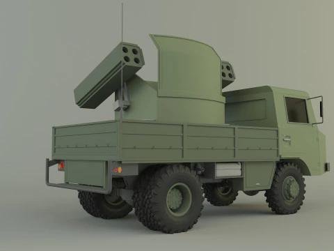 Truck rocket launcher 3D Model