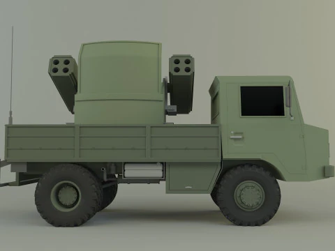Truck rocket launcher 3D Model