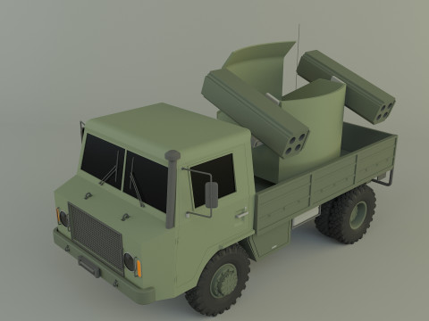 Truck rocket launcher 3D Модель