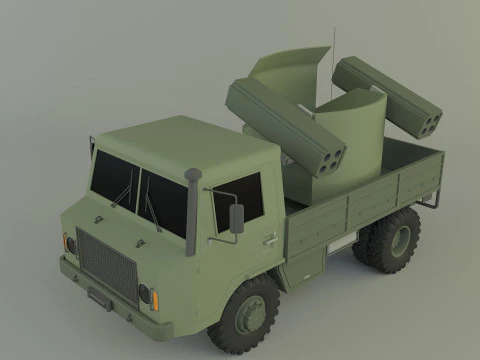 Truck rocket launcher 3D Model