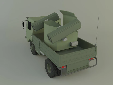 Truck rocket launcher 3D Model