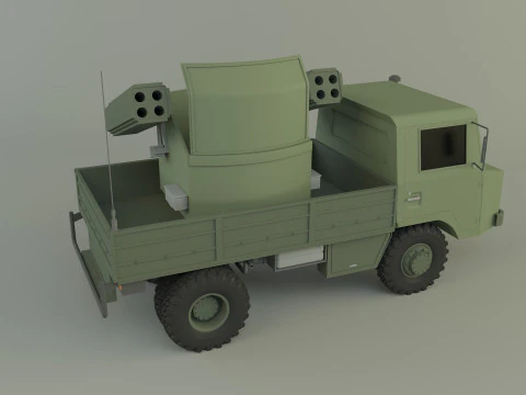 Truck rocket launcher 3D Model