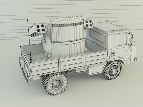 Truck rocket launcher 3D Модель