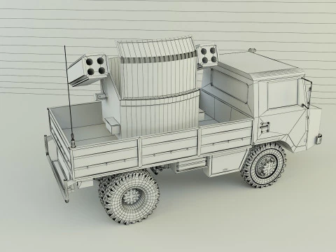 Truck rocket launcher 3D Model