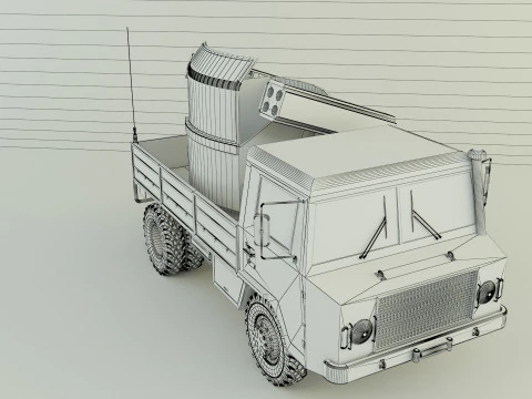 Truck rocket launcher 3D Model