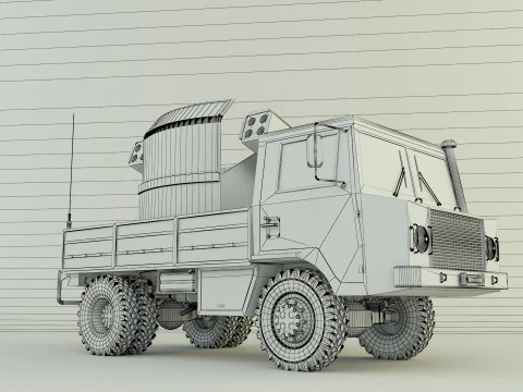 Truck rocket launcher 3D Model