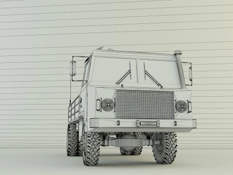 Truck rocket launcher 3D Model