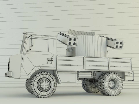Truck rocket launcher 3D Model