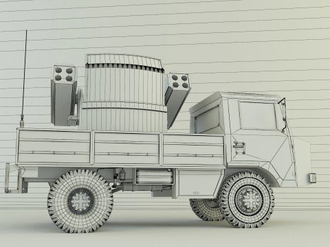 Truck rocket launcher 3D Model