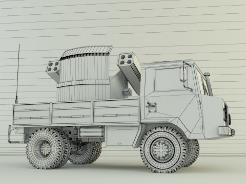 Truck rocket launcher 3D Модель