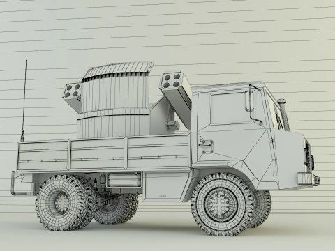 Truck rocket launcher 3D Model