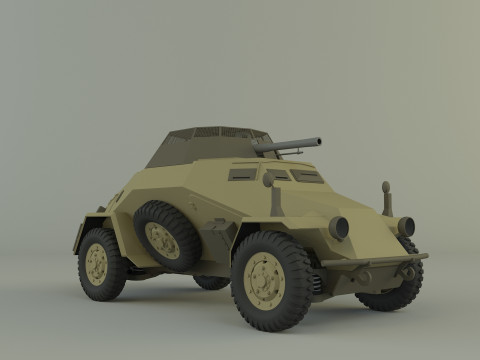 SDKFZ-222 military vehicle Modèle 3D