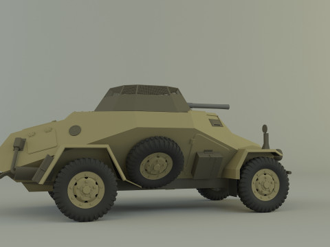 SDKFZ-222 military vehicle Modèle 3D