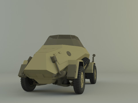 SDKFZ-222 military vehicle Modèle 3D