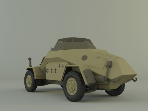 SDKFZ-222 military vehicle Modèle 3D