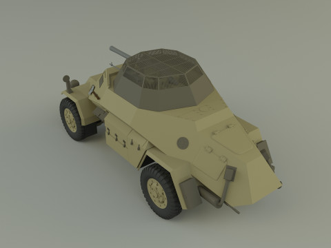 SDKFZ-222 military vehicle Modèle 3D