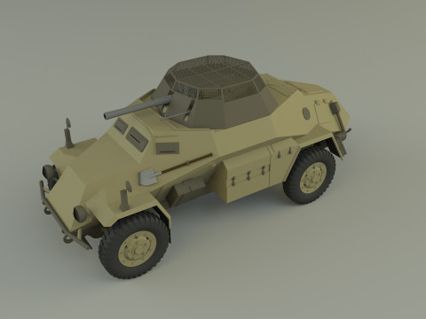 SDKFZ-222 military vehicle Modèle 3D