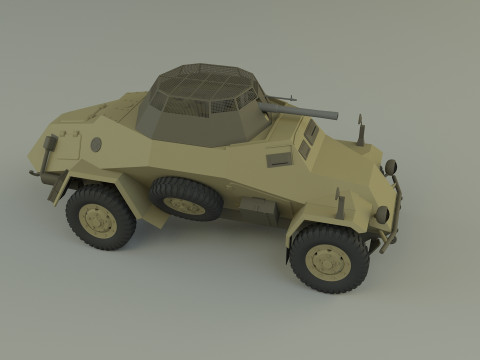 SDKFZ-222 military vehicle Modèle 3D