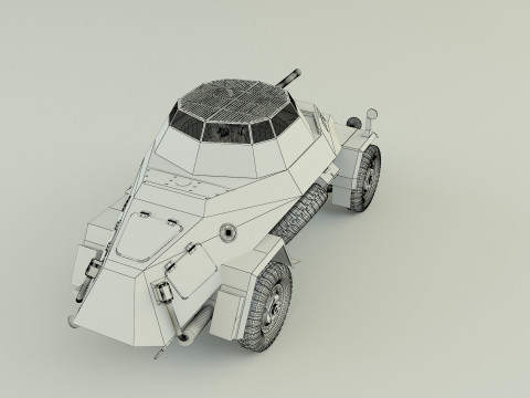 SDKFZ-222 military vehicle Modèle 3D