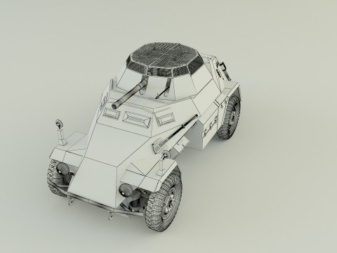 SDKFZ-222 military vehicle Modèle 3D