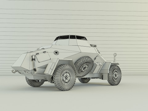 SDKFZ-222 military vehicle Modèle 3D