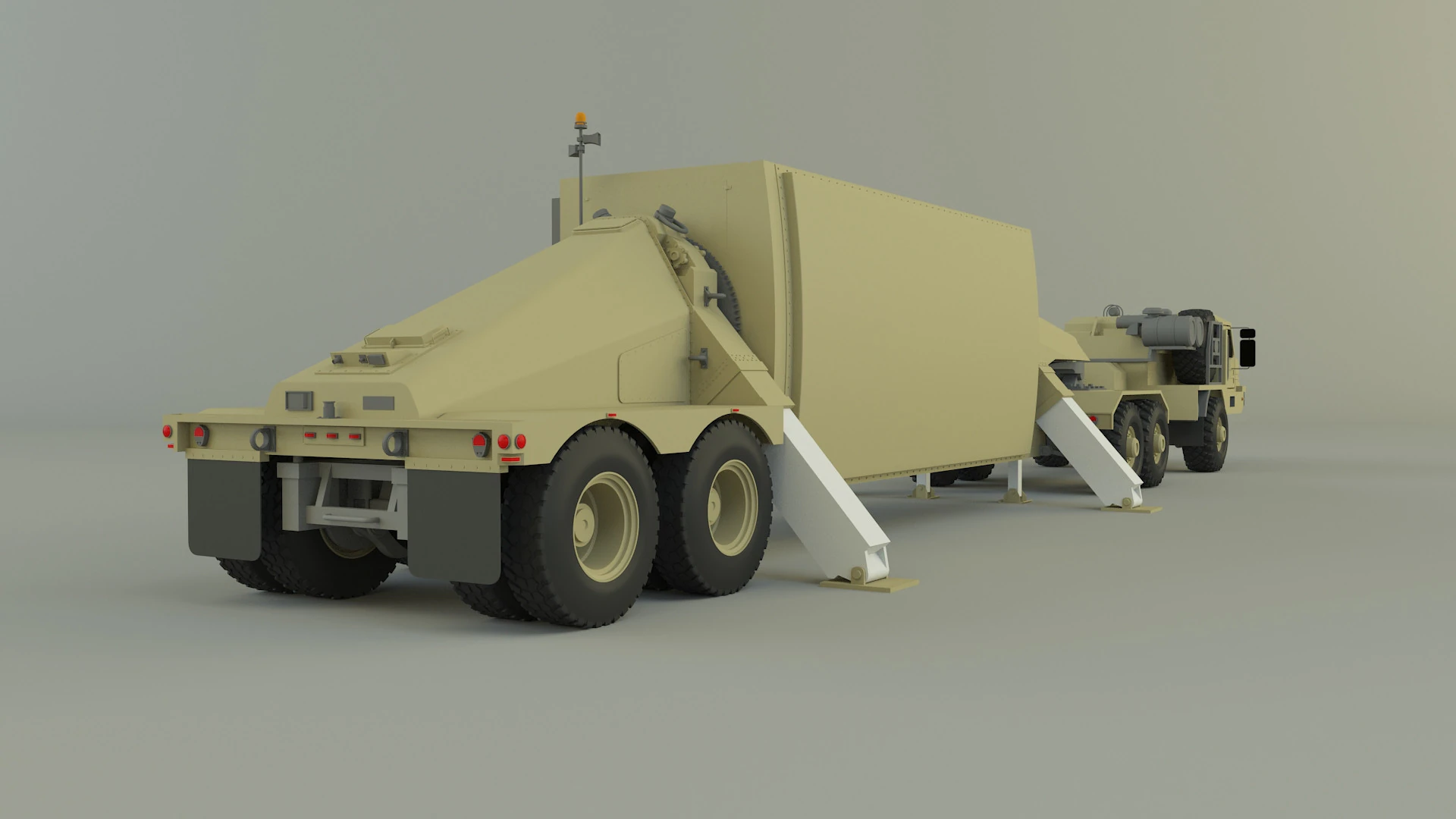 Military truck trailer an tpy 2 radar 3D Model .c4d .max .obj .3ds .fbx .stl .blend 