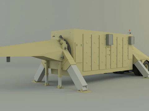 tpy 2 레이더 트레일러 3D 모델