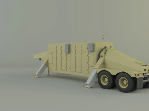 TPY 2 レーダーのトレーラー 3Dモデル