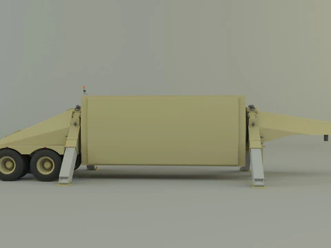 TPY 2 レーダーのトレーラー 3Dモデル