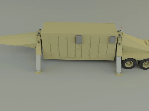 TPY 2 レーダーのトレーラー 3Dモデル