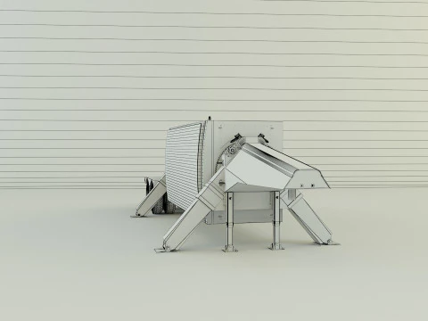 TPY 2 レーダーのトレーラー 3Dモデル