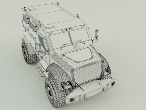 Mrap military vehicle Model 3D