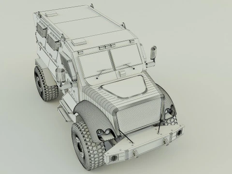 Mrap military vehicle 3D Model