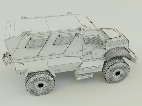 Mrap military vehicle 3D Model