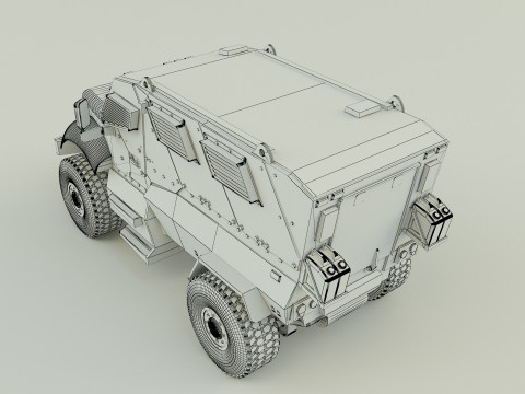 Mrap military vehicle Model 3D