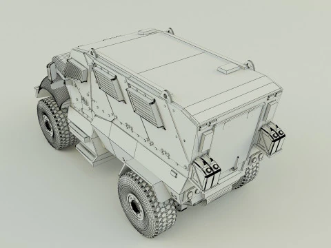Mrap military vehicle 3D Model