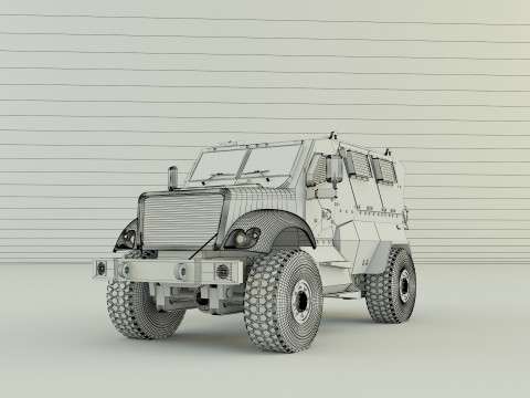 Mrap military vehicle Model 3D