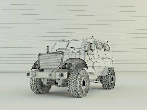 Mrap military vehicle 3D Model