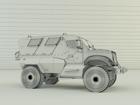 Mrap military vehicle Model 3D