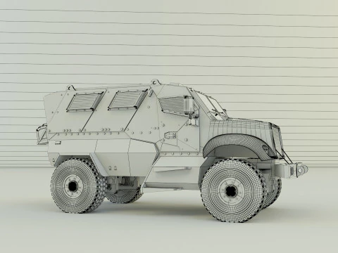 Mrap military vehicle 3D Model